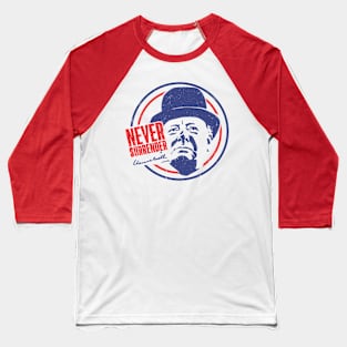 Winston Churchill - Never Surrender Vintage Baseball T-Shirt